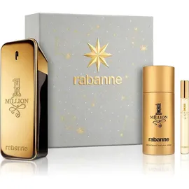 Paco Rabanne 1 Million Eau de Toilette 100 ml + Deo Spray 150 ml + Eau de Toilette 10 ml Geschenkset 3