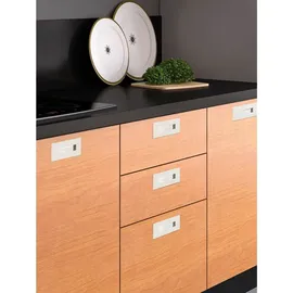 estamp Muschelgriff rechteckig - weiß matt lackiert