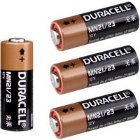 3x Batterie Duracell MN21, A23, LR23A, LRV08, GP23A - 12V 33mAh, 10,3 x 28,5 mm