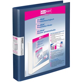 VELOFLEX 10 VELOFLEX VELODUR® Präsentationsringbücher 2-Ringe blau 4,0 cm DIN A4