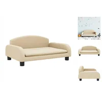 vidaXL Kindersofa Kindersofa Creme 70x45x30 cm Stoff Kindercouch Kindermöbel Kinderzimme beige