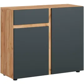 Home Affaire Morongo 100,4 x 86 x 39,6 cm Eiche kraft Gold / Anthrazit kosmos