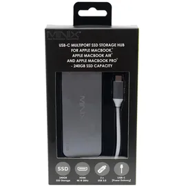 MINIX NEO-S2GR USB-C-Miniport-Adapter mit 240-GB-Solid-State-Laufwerk (SSD), HDMI, USB Typ C, 2 x USB 3.0