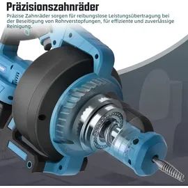 vrietina Rohrreinigungsmaschine Akku 610 U/min Blau