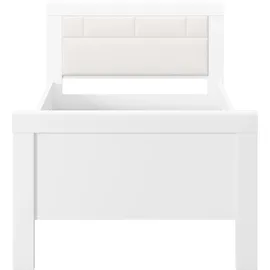 Priess Einzelbett PRIESS "Arnsberg", weiß (lichtweiß, weiß), B:108cm L:208cm, Betten, Kinder-Einzelbett Jugendbett Bettgestell, Komforthöhe mit gepolstertem Kopfteil
