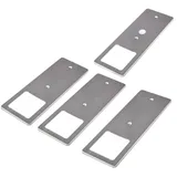 Kalb LED Unterbauleuchten mit Schalter Dimmbar Edelstahl Gebürstet Küchenleuchte 4er Set Warmweiß