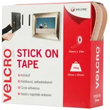 VELCRO® VEL-EC60221 Klettband zum Aufkleben Haft- und Flauschteil (L x B) 10000 mm x 20 mm Beige 10 m - 1 Stück(e)