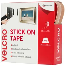 VELCRO® VEL-EC60221 Klettband zum Aufkleben Haft- und Flauschteil (L x B) 10000 mm x 20 mm Beige 10 m - 1 Stück(e)