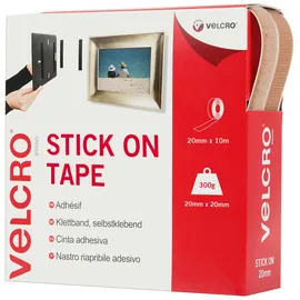 VELCRO® VEL-EC60221 Klettband zum Aufkleben Haft- und Flauschteil (L x B) 10000 mm x 20 mm Beige 10 m - 1 Stück(e)
