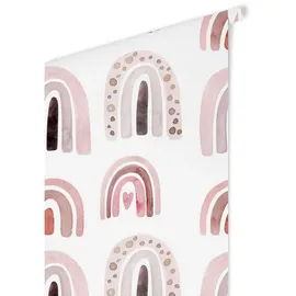wall-art K&L Wall Art Vliestapete »Kinder Vliestapete«, Rosa Regenbogen Punkte, mehrfarbig, matt - bunt