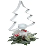 Atmosphera Créateur d'intérieur Teelichthalter Tannenbaum 25 cm