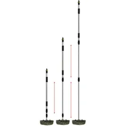 Yachticon Bürste, silberfarben/schwarz, Aluminium