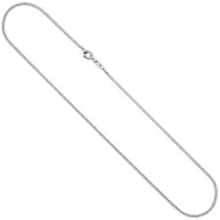 Schmuck Krone Goldkette 1,7 mm Kette Panzerkette aus 585 Weißgold, 50cm, Gold 585 silberfarben