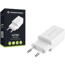 Conceptronic Ladegerät 2Port 2xUSB-A 12W 5.0V/2.4A weiß