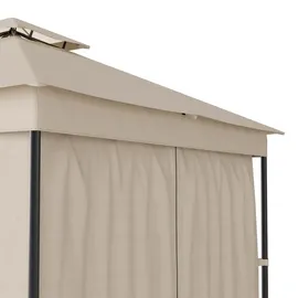 Blumfeldt Mondo Dual Pavillon 3 x 3 m inkl. Moskitonetz Beige