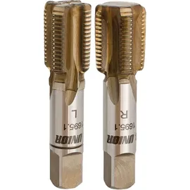 Unior Pedalgewindebohrer-Set, links, rechts 9/16x20 TPI, 1695.1 - Braun