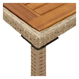 vidaXL Gartentisch mit Akazienholz-Platte 115 x 54 x 74 cm Beige