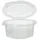 Papstar Starpak Verpackungsbecher mit Klappdeckeln, PP 8-eckig 375 ml 4,2 cm x 11 cm x 11 cm transparent