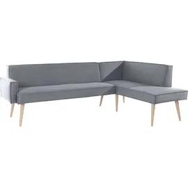 exxpo - sofa fashion Lungo 158 x 84 x 239 cm Webstoff langer Schenkel links silber