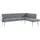 exxpo - sofa fashion Lungo 158 x 84 x 239 cm Webstoff langer Schenkel links silber