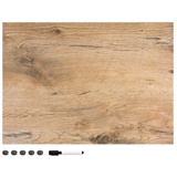 Navaris Magnettafel Memoboard Dark Wood, 90 x 60 cm braun