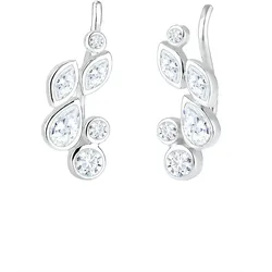 Elli Earcuff Tropfen Zirkonia 925 Silber Ohrringe   Damen 