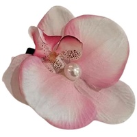 HFLWYWD Phalaenopsis Orchidee künstliche Blumen-Haarspange, hawaiianische Blumen-Haarspangen, elegante Kunstseide, Orchidee, Kopfschmuck, Haarnadeln, Kopfbedeckung für Damen und Kinder