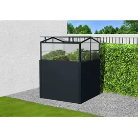 Floraworld Gewächshausaufsatz 87x87x46cm - schwarz