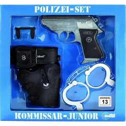 Polizei-Set Komissar-Junior (Pistole, Gürtel, Holster, Handschellen)