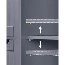 VASAGLE Badschrank 30 x 55 x 81 cm Grau
