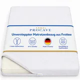 PROCAVE Matratzenbezug 140x200 cm Frottee unversteppt | Matratzen-Höhe 16-22cm | Matratzenschoner