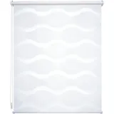 LIEDECO Doppelrollo Klemmfix mini Wave 50 x 150 cm weiß