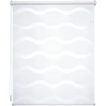 LIEDECO Doppelrollo Klemmfix mini Wave 50 x 150 cm weiß