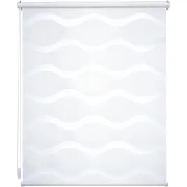 LIEDECO Doppelrollo Klemmfix mini Wave 50 x 150 cm weiß