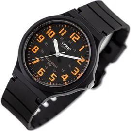 Casio MW-240-4BVEF Herren-Armbanduhr, Kunststoff-Gehäuse - Schwarz/Orange