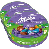Milka Osternest – liebevoll zusammengestellte Osterschokolade mit Alpenmilch in bunter Geschenkverpackung – 198g (Packung mit 3)