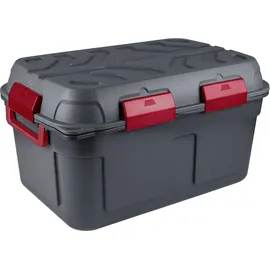 SUNWARE Q-Line Aufbewahrungsbox 79 x 54,5 x 42,5 cm 1-tlg. grau/rot