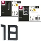 Paulmann Bundle Solar LED Hausnummernleuchte Nummer 18 - Schwarz