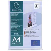Exacompta Prospekthalter 84158D T-Form PMMA A4