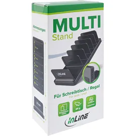 InLine Multi-Stand mit 6 Fächern für Schreibtisch / Regal, schwarz