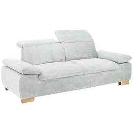 Home Affaire 2,5-Sitzer HOME AFFAIRE "Bergamo Multifunktions-Couch, elegant und komfortabel", silber, B:215cm H:77cm T:90cm, Chenille 100% Polyester;Struktur fein ( 100% Polyester);Luxus-Kunstleder;Struktur weich (100% Polyester), Sofas, mit Armlehn-und