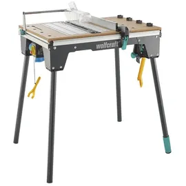WOLFCRAFT Maschinentisch Stahl 91,5 x 86 x 70 cm Schwarz/Grau klappbar