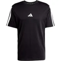 adidas Essentials 3-Streifen Single Jersey Kurzarm-T-Shirt Black / White 2 XL