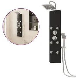 vidaXL Duschpaneel Glas 25x47,5x130 Cm Schwarz - Vidaxl