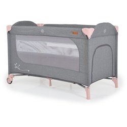 Cangaroo Reisebett Skyglow 2 Ebenen Räder Matratze Seiteneingang Tasche Bremsen rosa
