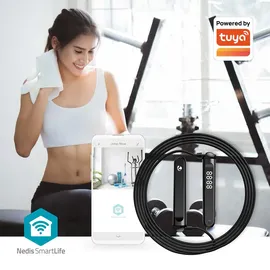 Nedis SmartLife Bluetooth Dual Hall sensor LED-Anzeige PVC - 3.00 m - Akku-Bälle/Beutel mit Kordelzug - Schwarz