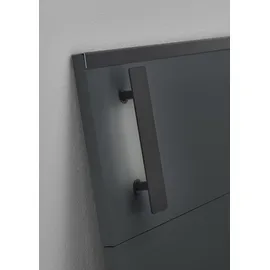 WIMEX Futonbett WIMEX "Tilburg in verschiedenen Breiten erhältlich, inkl. LED Beleuchtung", schwarz (grafit, absetzung schwarz, grafit, absetzung schwarz, grafit, absetzung schwarz), B:188cm H:93cm L:210cm, Betten, Futonbett, Bett mit Metallkufe