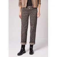 STREET ONE Straight Leg Jeans, leo print washed, 29 - 29W / 28L