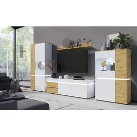 Möbel Boss Vitrine Luci 91 x 40 x 199 cm Weiß