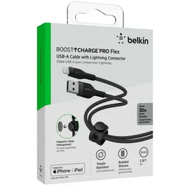 Belkin Flex Lightning/usb-a 1m mfi zert., Schwarz